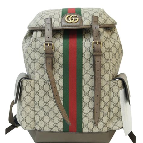 gucci backpack gg supreme small beige/ebony|authentic Gucci backpack.